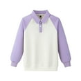 thumbnail image 1 of KyCheLot Boys Girls School Tops Color Block Button Collared Long Sleeve Pullover Uniform Shirt for 3-13 Years, 1 of 7