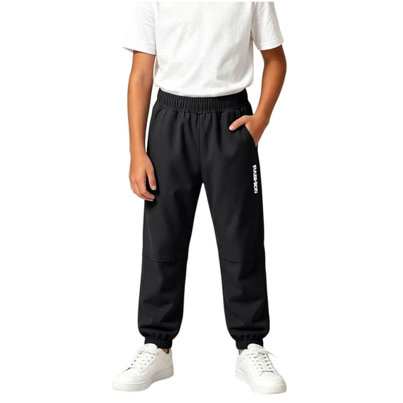 KyCheLot Boys Girls Sweatpants Elastic Waist Straight Leg Joggers Kids Comfy Hiking Workout Sweatpants