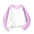 thumbnail image 1 of KyCheLot Boys Girls Warm T Shirts Crewneck Color Block Thin Fleece Casual Long Sleeve Blouses Tops 0-13 Years, 1 of 6