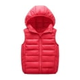 thumbnail image 1 of KyCheLot Boys Girls down Vest 3-14 Years Boys Girls Hooded Lightweight Zip up Winter Warm Jackets, 1 of 7