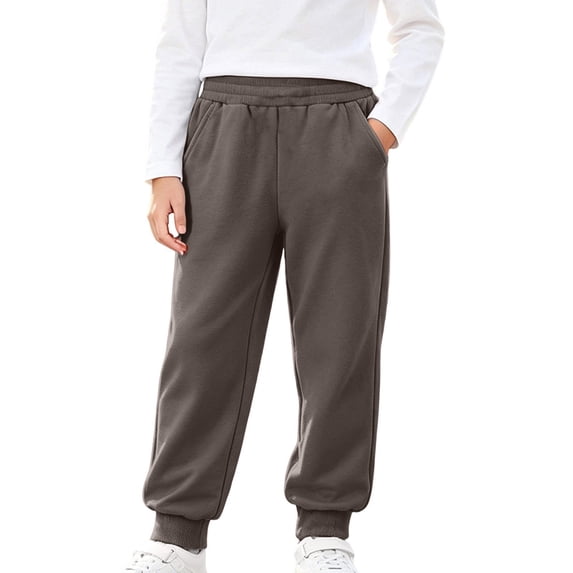 KyCheLot Boys Pants Elastic Waist Tapered Cuffed Pockets Joggers Oversized Comfort Casual Workout School Sweatpants