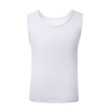 KyCheLot Boys Quick Dry Tank Tops Solid Color Lightweight Mesh Crewneck Sleeveless Athletic Shirt Summer 5-16Years