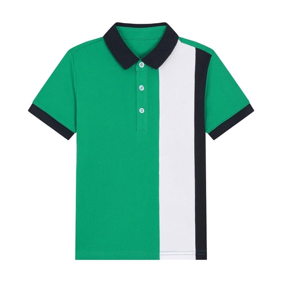 KyCheLot Boys Short Sleeve Shirts School Uniform Tops Button Front Collared Summer Golf Shirts for 5-15 Years