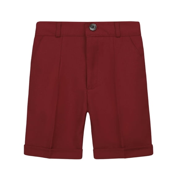 KyCheLot Boys Uniform Short with Pockets Flat Front Button Mid Waist Golf Dress Shorts 18 Months-12 Years