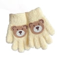 thumbnail image 1 of KyCheLot Boys and Girls Fleece Gloves Solid Color Full Finger Elastic Gloves Kids Comfy Thermal Gloves, 1 of 5