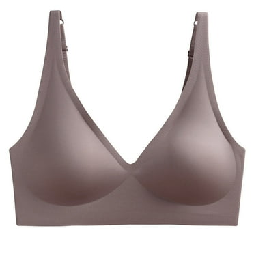 KyCheLot Bras for Women Deep V Neck Comfort Wireless Smooth Wicking Adjustable Strap Seamless Everyday Bras