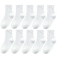 thumbnail image 1 of KyCheLot Cotton Ankle Socks for Boys Girls 10 Pairs Schoolwear Breathable Solid Color Athletic Socks 1-16 Years, 1 of 7