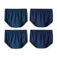 thumbnail image 1 of KyCheLot Cotton Underwear for Seniors Women 4 Pack Soft Plus Size Breathable Full Coverage Briefs, 1 of 7