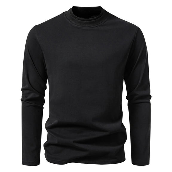 KyCheLot Crewneck Fall Tshirts for Men Soft Comfy Long Sleeve Slim Thermal Basic Undershirts