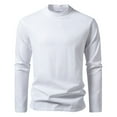 thumbnail image 1 of KyCheLot Crewneck Fall Tshirts for Men Soft Comfy Long Sleeve Slim Thermal Basic Undershirts, 1 of 6