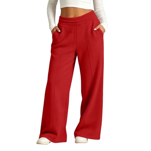 KyCheLot Fleece Sweatpants for Boys Girls Elastic Waist Thicken Sweatpants with Pocket Winter Warm Schoolwear