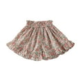 thumbnail image 1 of KyCheLot Flowy Shorts for Girl Floral Printed Elastic Wasit Casual Ruffle Mini Skirts Shorts 1-10 Years, 1 of 6
