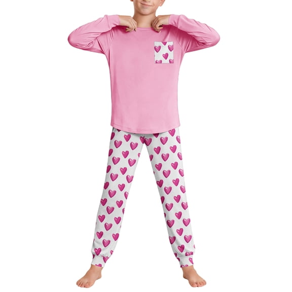 KyCheLot Girls 2 Piece Pajama Sets Cute Long Sleeves Tops and Print Pants Ankle Cuff Comfy Sleepwear 5-14 Years