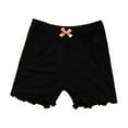 thumbnail image 1 of KyCheLot Girls Bottoms Shorts Stretchy Elastic Waist Cute Bow Ruffle Solid Color Short Under Dress Shorts 3-12 Years, 1 of 5