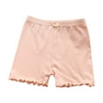 thumbnail image 1 of KyCheLot Girls Bottoms Shorts Stretchy Elastic Waist Cute Bow Ruffle Solid Color Short Under Dress Shorts 3-12 Years, 1 of 6