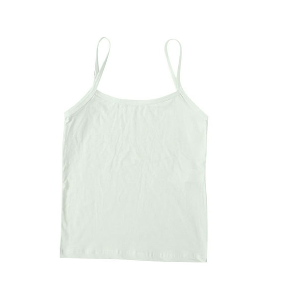 KyCheLot Girls Camisole Cotton Undershirts Spaghetti Strap Solid Color Stretchy Pullover Sleeveless Shirts 5-13 Years