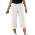 thumbnail image 1 of KyCheLot Girls Capris Summer with Pockets Casual Basic Elastic Waist Solid Color Loose Capri Pants 4-14 Years, 1 of 6