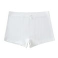 thumbnail image 1 of KyCheLot Girls Cotton Underwear Breathable Solid Color Panties Casual Boxer Briefs 4-13 Years, 1 of 4