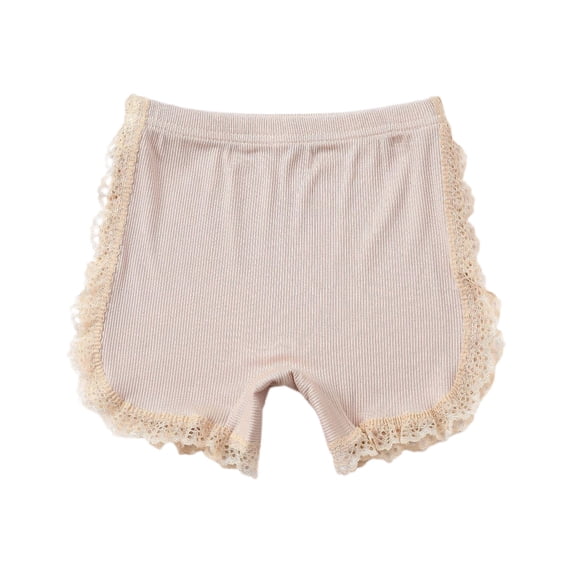 KyCheLot Girls Cute Shorts Lace Trim Solid Color Pull on Breathable Stretchy Under Dress Short Dance 3-10 Years
