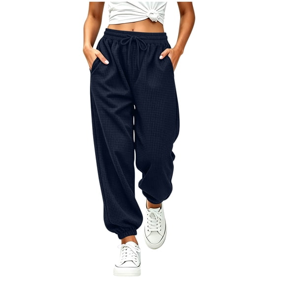 KyCheLot Girls Drawstring Sweatpants Solid Color Elastic Waist Knitted Pants Casual Outdoor Travel Sweatpants