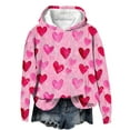 thumbnail image 1 of KyCheLot Girls Hoodie Sweatshirt Cute Print Pullover Warm Lined Long Sleeve Valentine's Day Tops 3-14 Years, 1 of 5