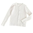 thumbnail image 1 of KyCheLot Girls' Knitted Cardigan Crew Neck Long Sleeve Button down Schoolwear Lightweight Comfy Soft Sweaters, 1 of 5