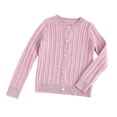 thumbnail image 1 of KyCheLot Girls' Knitted Cardigan Crew Neck Long Sleeve Button down Schoolwear Lightweight Comfy Soft Sweaters, 1 of 6