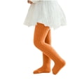 thumbnail image 1 of KyCheLot Girls' Knitted Leggings Solid Color Full Length Ribbed Pantyhose Socks Fashion Breathable Dancewear, 1 of 5