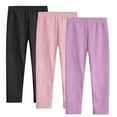 thumbnail image 1 of KyCheLot Girls Leggings 3 Pack Comfort Breathable Ankle Length Legging Pants Soft Playwear School 3-12 Years, 1 of 7