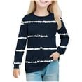 thumbnail image 1 of KyCheLot Girls Long Sleeve T Shirt Soft Crewneck Print Cute Daily Wear School Tops 5-14 Years with Front Pocket, 1 of 7