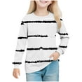 thumbnail image 1 of KyCheLot Girls Long Sleeve T Shirt Soft Crewneck Print Cute Daily Wear School Tops 5-14 Years with Front Pocket, 1 of 7