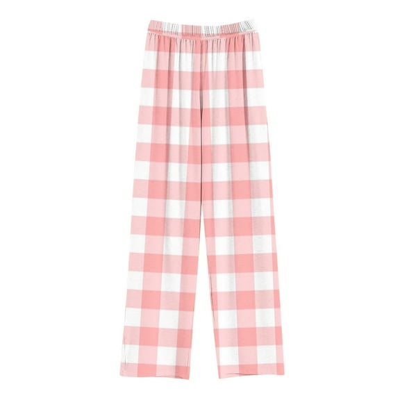 KyCheLot Girls Casual Pants with Pockets Comfy Soft Plaid Pajama Pants Stretch Wide Leg Pants 4-14 Years