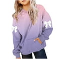 thumbnail image 1 of KyCheLot Girls Oversized Hoodie Lightweight with Pocket Cute Print Comfort Loose Sweatshirt 4-14 Years, 1 of 5