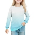 thumbnail image 1 of KyCheLot Girls Print Long Sleeve Tshirts with Chest Pocket Pullover Daily Wear School Tops 5-14 Years, 1 of 7
