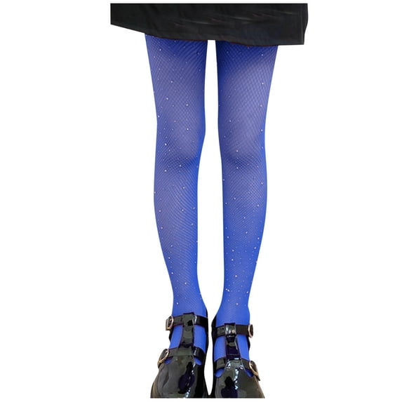 KyCheLot Girls' Tights Socks with Mesh Solid Color Hollow Stocking Kids Trendy Sparkly Dancewear
