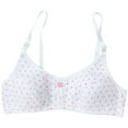 thumbnail image 1 of KyCheLot Girls Training Bras Wireless Soft Cup Cute Breathable with Adjustable Straps Everyday Bras for 4-7 Years, 1 of 4