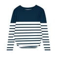 thumbnail image 1 of KyCheLot Girls Tunic Tops Long Sleeve Color Block Crewneck Stretchy Side Split Pullover School Tee Shirts 3-12 Years, 1 of 6