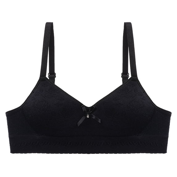 KyCheLot Girls Wirefree Bra School Daily Comfy Breathable Soft Stretch Solid Color Cute Everyday Bras 14-18 Years