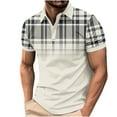 thumbnail image 1 of KyCheLot Golf Shirts for Men Summer Work T-Shirt Plaid Collared Short Sleeve Button T Shirt Casual, 1 of 5