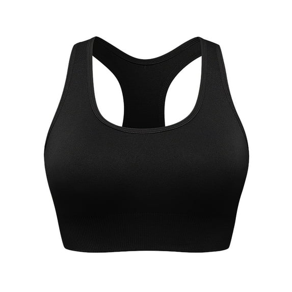 KyCheLot High Support Bras for Women Padded Y Back Solid Color Pullover Seamless Dailywear Bras Sport