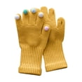 thumbnail image 1 of KyCheLot Kids Knitted Gloves Solid Color Full Finger Stretchy Thicken Gloves Winter Trendy Thermal Gloves, 1 of 4