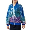 thumbnail image 1 of KyCheLot Kids Sequin Jackets Partywear Sparkly Soft Lined Long Sleeve Full Zip Outerwear Birthday 5-12 Years, 1 of 6
