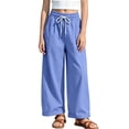 thumbnail image 1 of KyCheLot Kids Sweatpants with Pockets Drawstring Elastic Waist Sweatpants Trendy Rolled Hem Travel Bottoms, 1 of 8