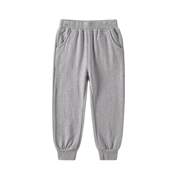 KyCheLot Kids Sweatpants with Pockets Elastic Waist Solid Color Activewear Breathable Outdoor Joggers