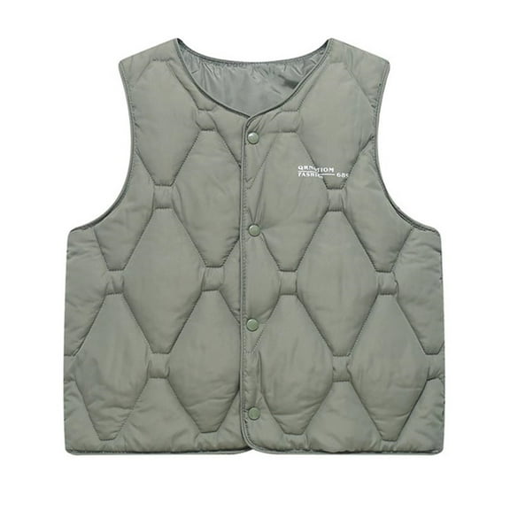 KyCheLot Kids Warm Outerwear Boys Girls Sleeveless Quilted Lightweight Basic Vest Coat 7-15 Years