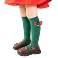 thumbnail image 1 of KyCheLot Knee High Socks for Girls with Bow Side Knit Long Stocking Warm Dress Socks 3-12 Years, 1 of 3