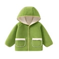thumbnail image 1 of KyCheLot Little Girls Cotton Coats Soft Warm Fleece Loose Button Hoodie Winter Jackets with Pockets 9Months-7Years, 1 of 5