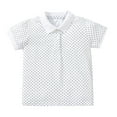 thumbnail image 1 of KyCheLot Little Girls School Tops Summer Collared Buttons Print Short Sleeve Breathable Loose Golf Shirts 2-8 Years, 1 of 7