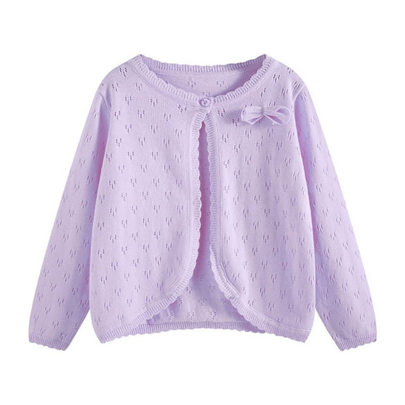 KyCheLot Long Sleeve Girls Knit Cardigan with Button Closure Soft Cotton Sweater Cardigans 4-16 Years