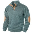 thumbnail image 1 of KyCheLot Long Sleeve Work Shirt for Men Stand Collar Buttons Casual Stretchy Long Sleeve Shirts Winter Fall, 1 of 4